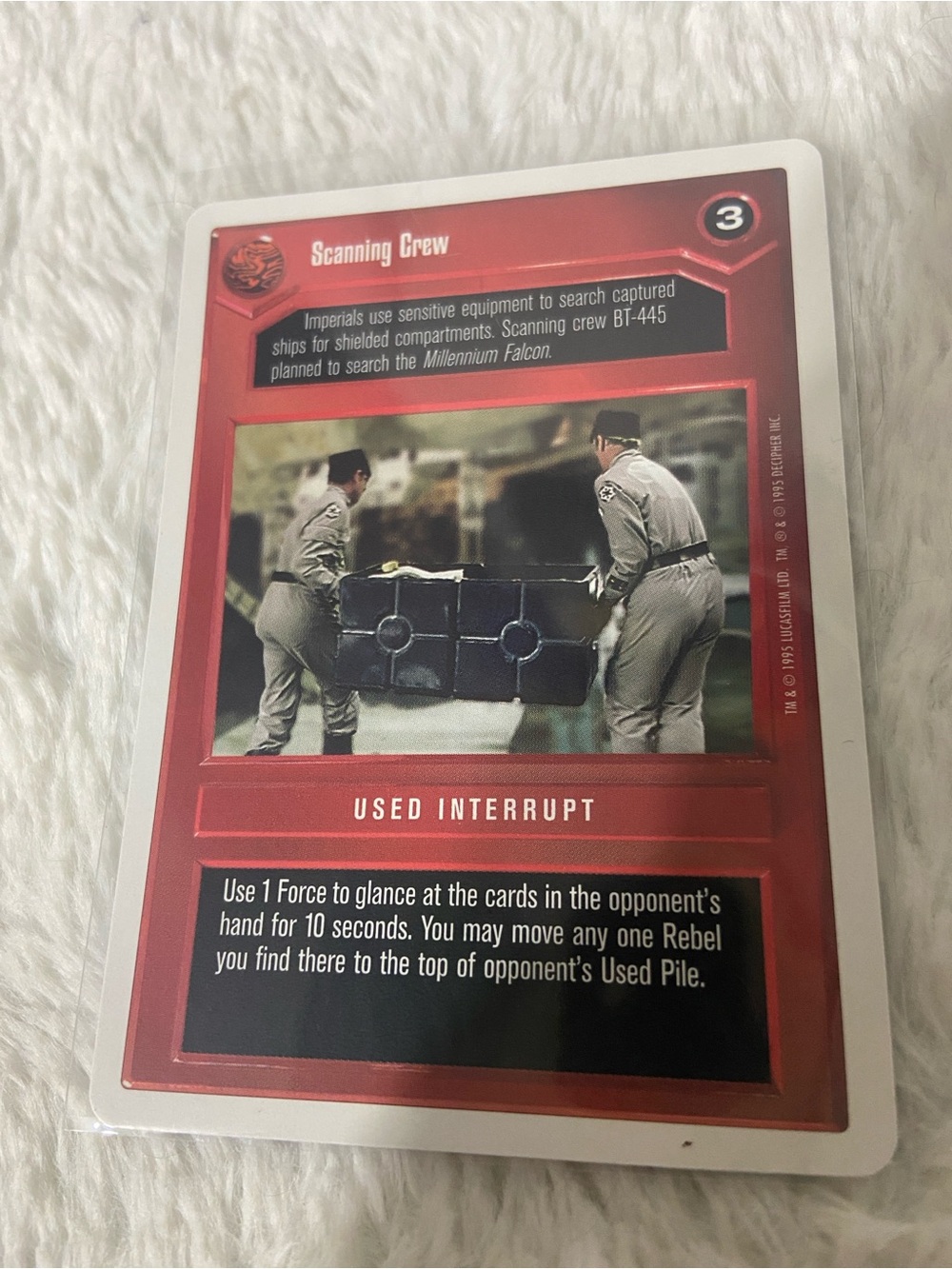 Star Wars CCG Scanning Crew Card - Red